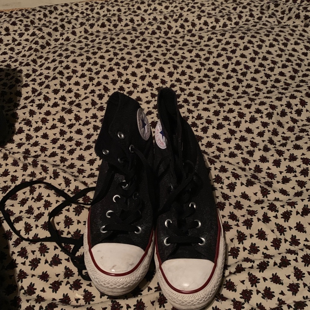 Black fade Converse high too wedge sneakers